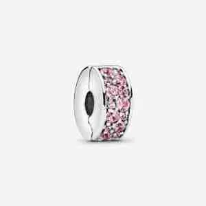 Charm Clip Pavé Rose