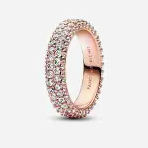 Bague Double Rang Pavée Pandora Timeless