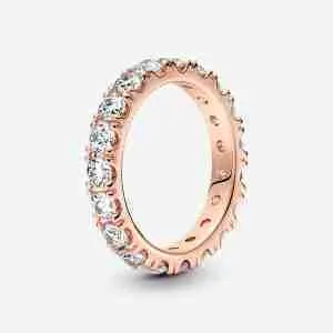 Bague Éternité Rang Scintillant-l’Or Rose