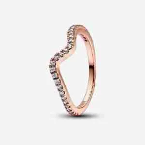 Bague Vague Scintillante-l’Or Rose