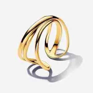 Bague Ouverte Triple Anneau Organique