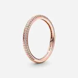 Bague Pavée Pandora ME-l’Or Rose