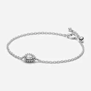 Bracelet Chaîne Halo Poire Scintillante