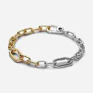 Bracelet Chaîne à Maillons-Bicolore
