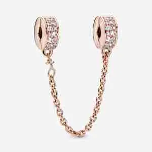 Charm Clip Chaîne de Confort Pavé Incolore
