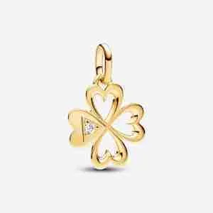 Charm Médaillon Trèfle à Quatre Feuilles Cœur Pandora ME