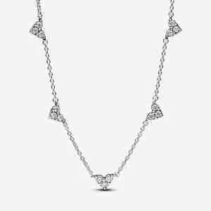 Collier Chaîne Station Cœur Triple Pierre