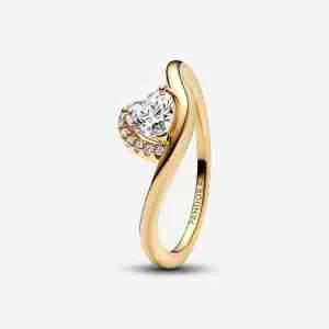 Bague Cœur Ondulée