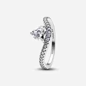Bague Cœur Pavée Ondulée