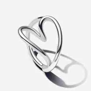Bague Cœur Organique-Argent