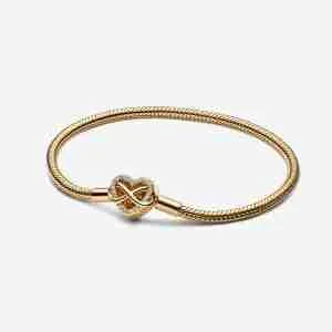 Bracelet Maille Serpent Fermoir Cœur de l'Infini Scintillant
