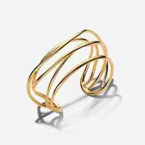 Bracelet Jonc Ouvert Fil de Forme Organique