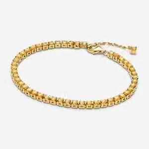 Bracelet Rivière Jaune Scintillant