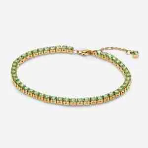 Bracelet Rivière Vert Scintillant
