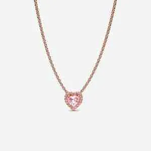 Collier Cœur Rose
