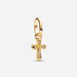 Mini-Charm Pendant Croix Scintillante