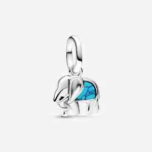 Mini Dangle Éléphant Turquoise