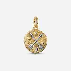 Charm Médaillon Flèches Entrecroisées