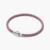 Bracelet Cordon Rose Brillant